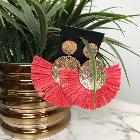 ‼️ Paper Fan Style Earrings Boho Chic Fashion Ear - Picture 8 of 8